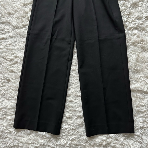 Jcrew Wide Leg Trouser In Four Season Stretch New With Tags Black Size 6 - Picture 8 of 12